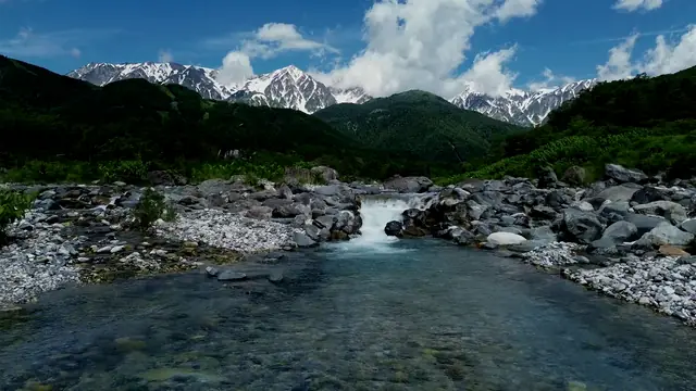 Чистая река Мацукава рядом